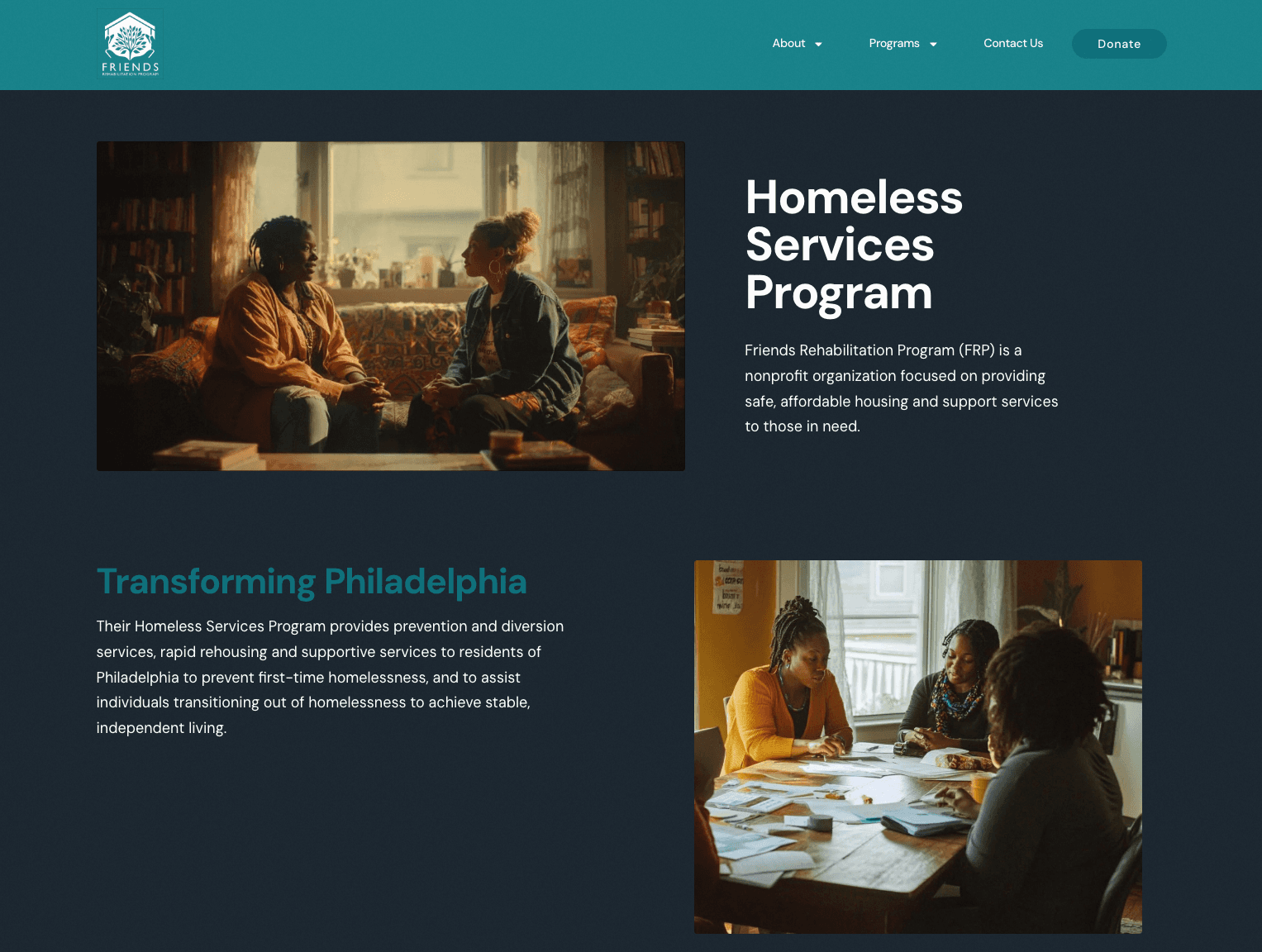 FRP — Homeless Services Program